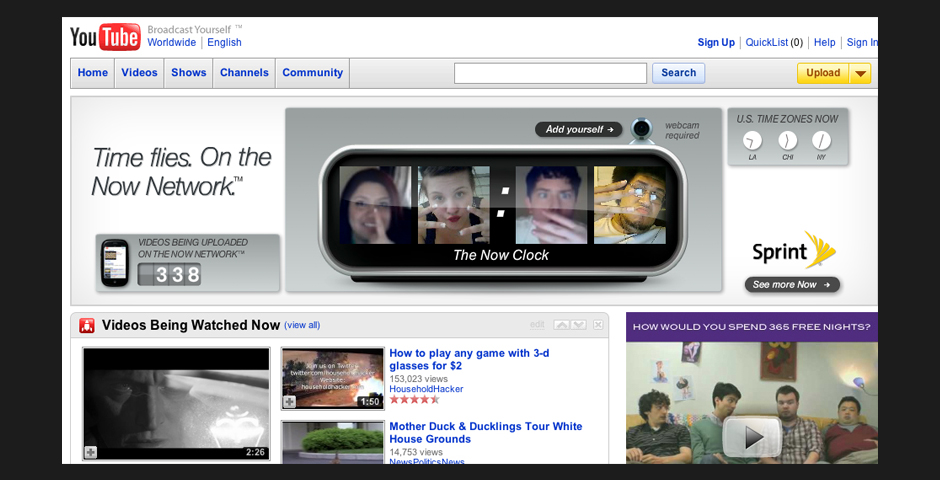 Nominee - Sprint Youtube Clock