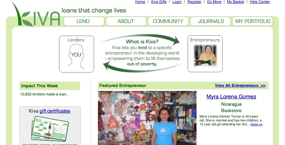Honoree - Kiva.org — Loans that Change Lives