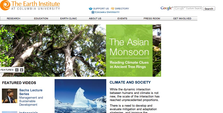Webby Award Winner - The Earth Institute at Columbia University