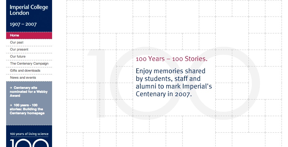 Nominee - Imperial College London Centenary microsite