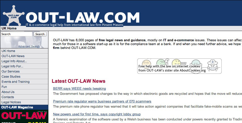 Webby Award Winner - OUT-LAW.COM