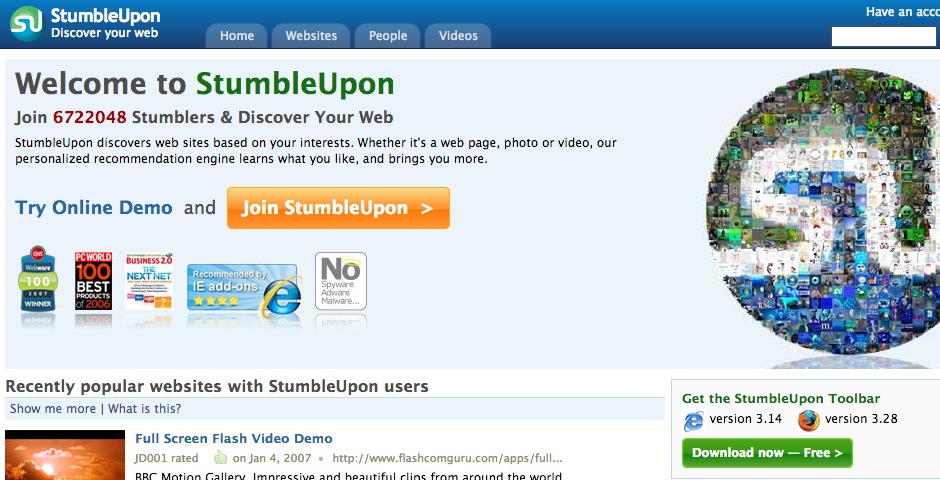 Nominee - StumbleUpon