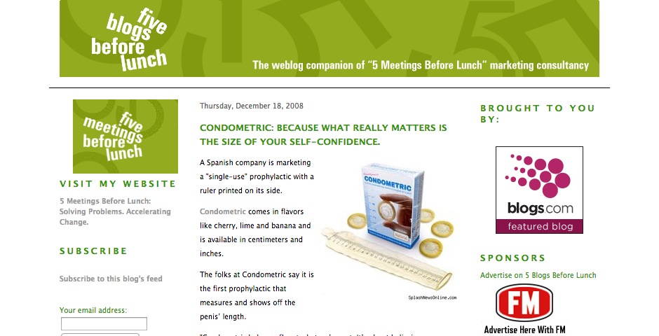 Nominee - 5 Blogs Before Lunch