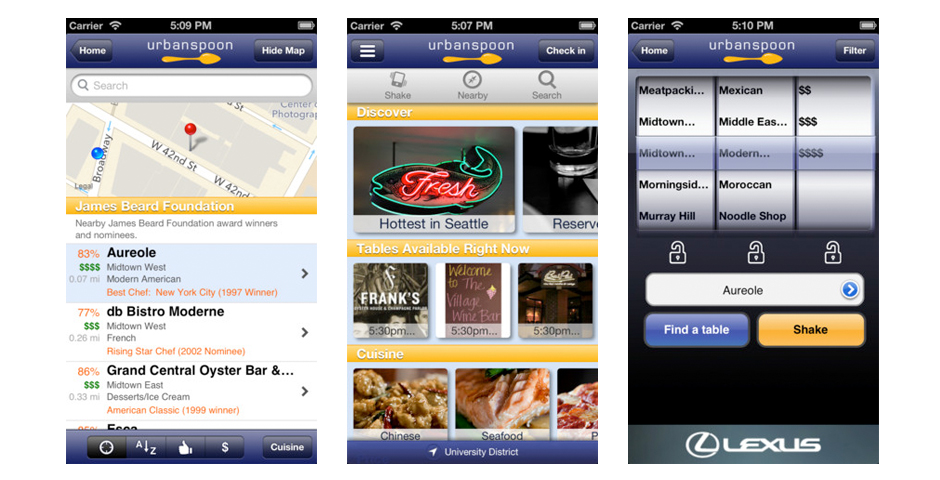 - Urbanspoon iPhone App