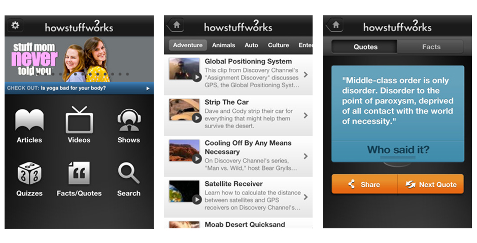 People's Voice / Webby Award Winner - HowStuffWorks App