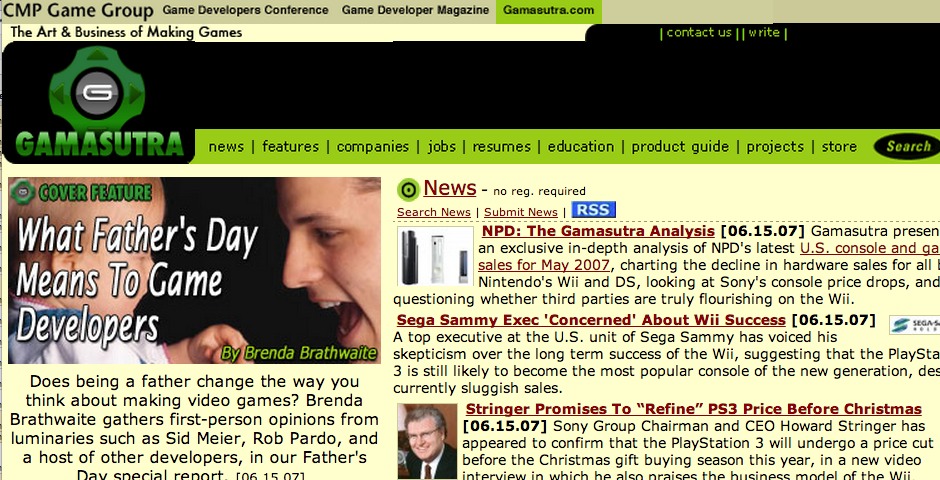 Webby Award Winner - Gamasutra.com