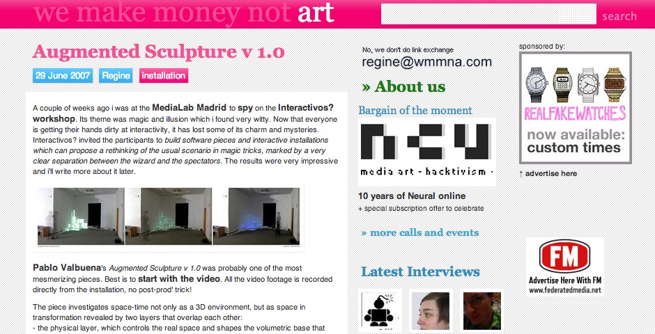 Webby Award Winner - we make money not art