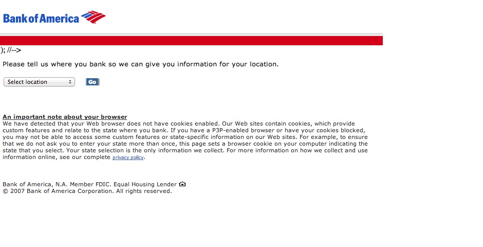 Bank of America Online Banking