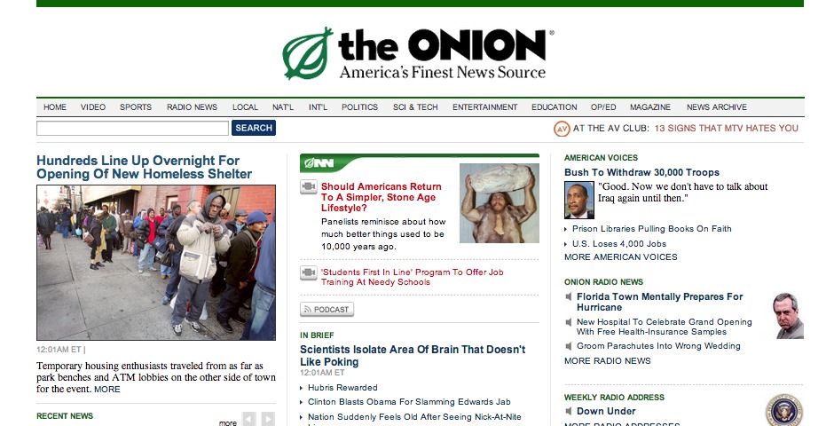 People's Voice / Webby Award Winner - The Onion
