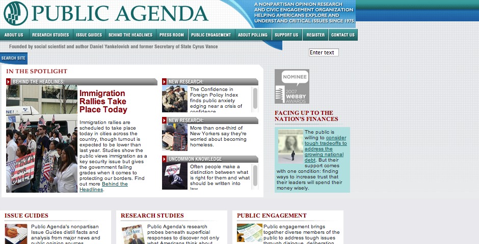 Nominee - Public Agenda Online