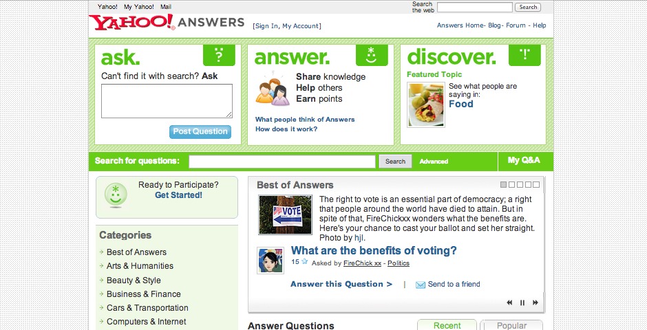 Nominee - Yahoo! Answers