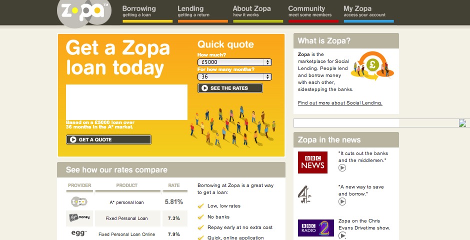Webby Award Winner - Zopa