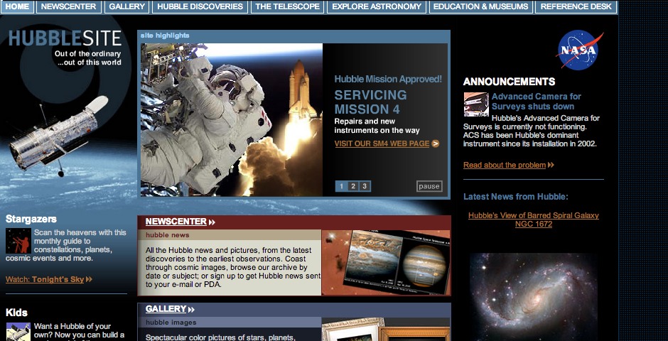 People's Voice / Webby Award Winner - HubbleSite