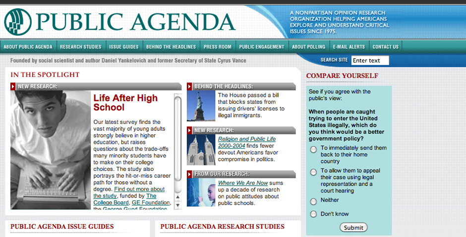 Nominee - Public Agenda Online