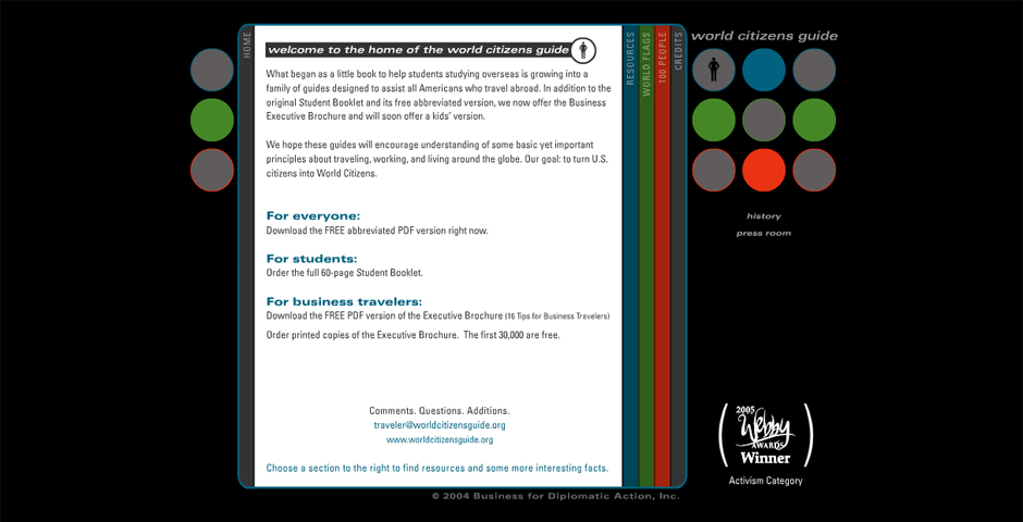 Webby Award Winner - World Citizen’s Guide