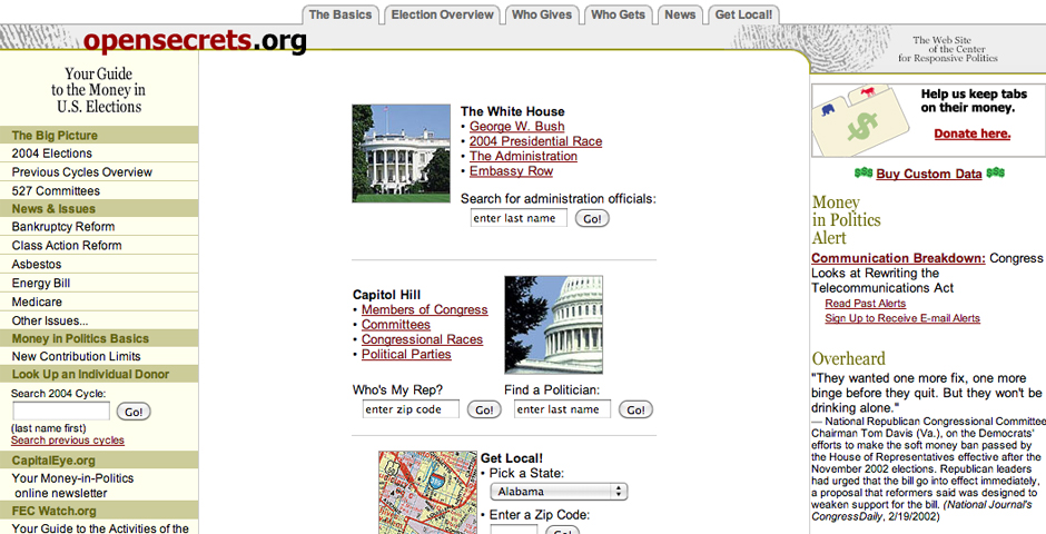 Nominee - Center for Responsive Politics