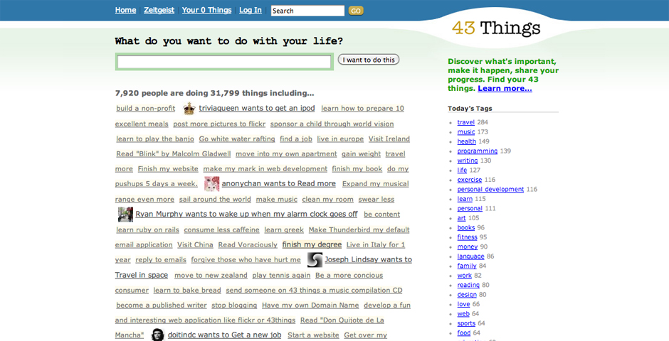 Webby Award Winner - 43 Things