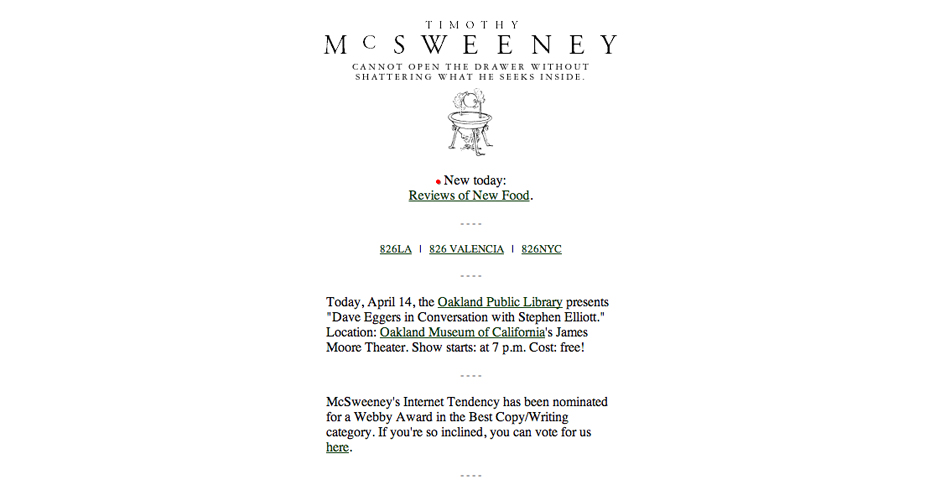 People's Voice / Webby Award Winner - McSweeney’s Internet Tendency