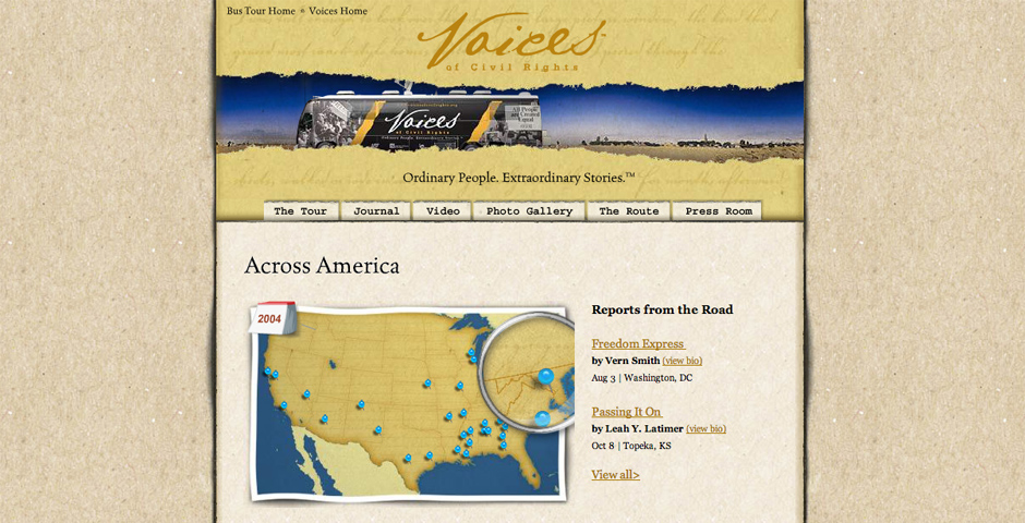Webby Award Winner - Voices of Civil Rights Bus Tour