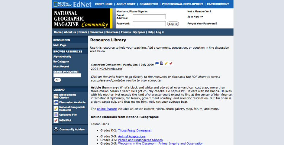 Nominee - National Geographic Education Network (EdNet)