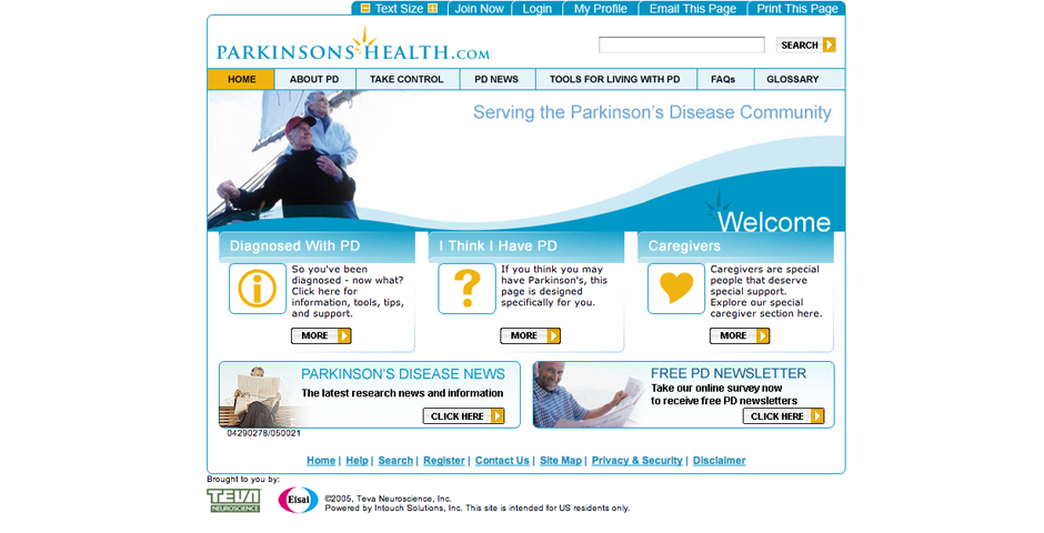 Webby Award Winner - ParkinsonsHealth.com