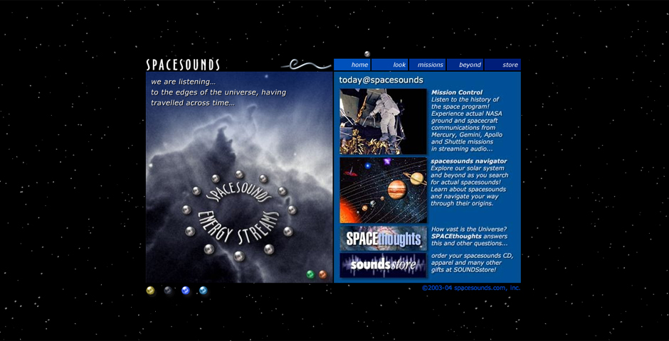 Webby Award Winner - spacesounds.com