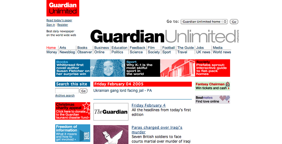 Webby Award Winner - Guardian Unlimited