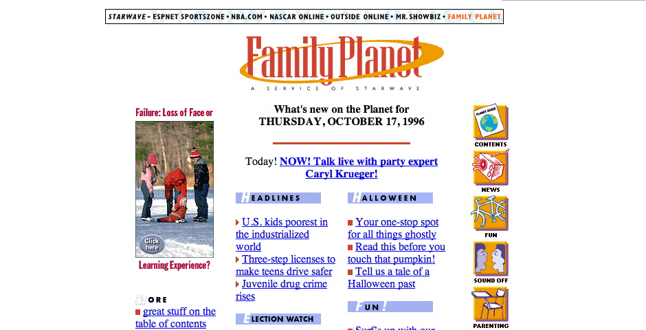 Webby Award Winner - Family Planet