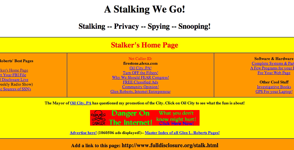 Nominee - The Stalker’s Home Page
