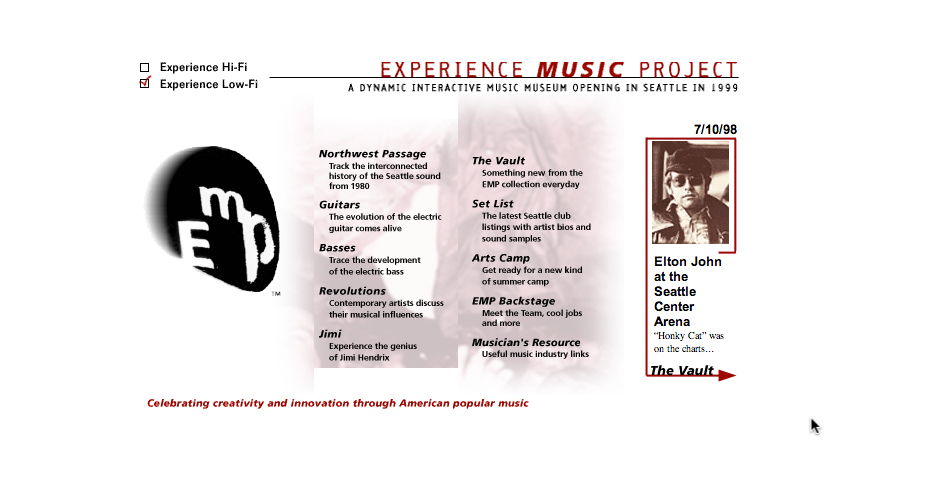 Webby Award Winner - Experience Music Project