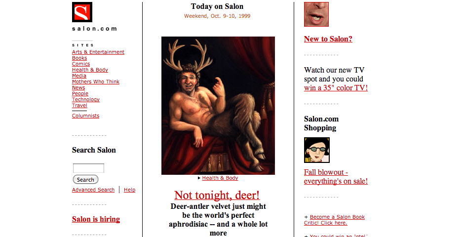 Webby Award Winner - Salon Magazine