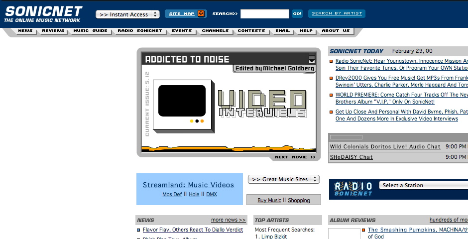 Webby Award Winner - SonicNet