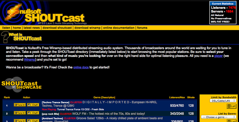 Nominee - SHOUTcast