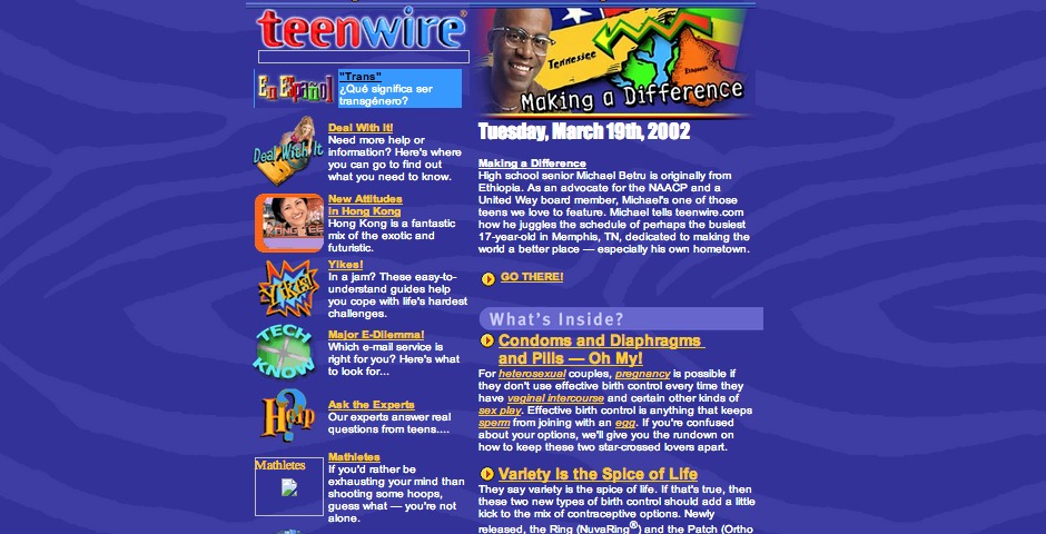 Webby Award Winner - teenwire.com