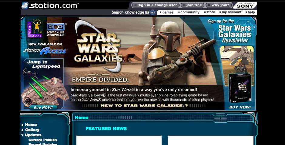 Nominee - Star Wars Galaxies