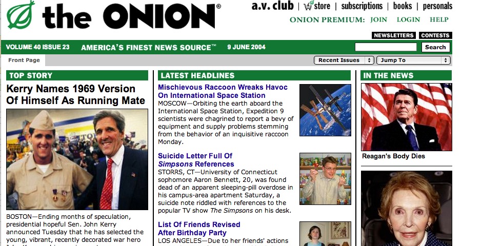 People's Voice / Webby Award Winner - The Onion