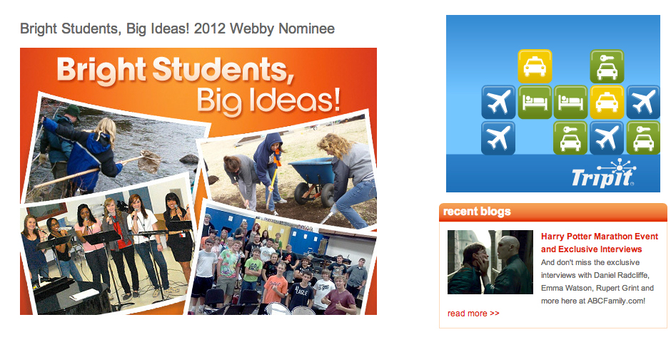 Nominee - ABC Family’s Bright Students, Big Ideas