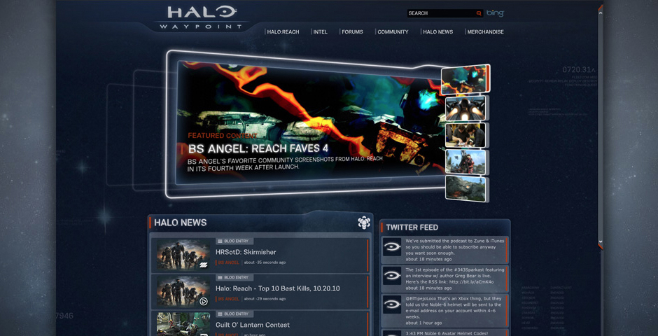 Nominee - Halo Waypoint Website