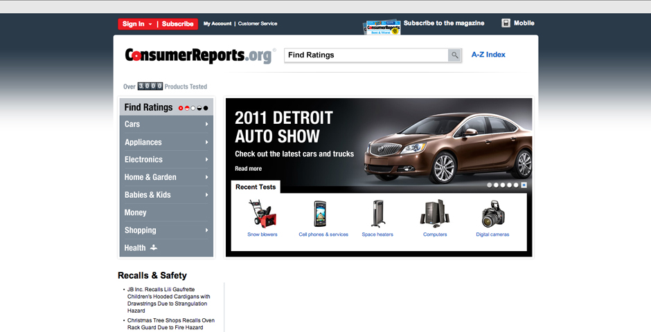 - Consumer Reports