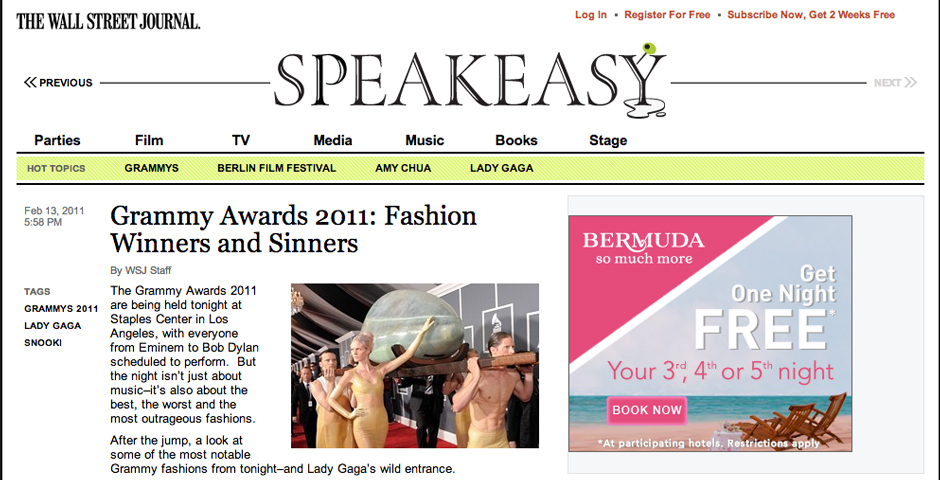 Nominee - Speakeasy, WSJ.com Blog