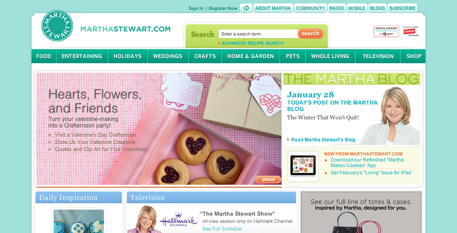 Webby Award Winner - MarthaStewart.com