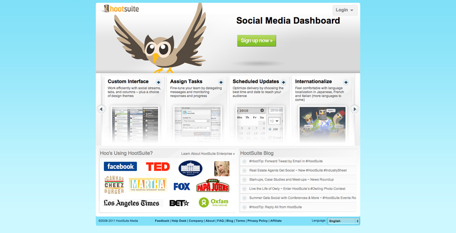 Nominee - HootSuite Social Media Dashboard