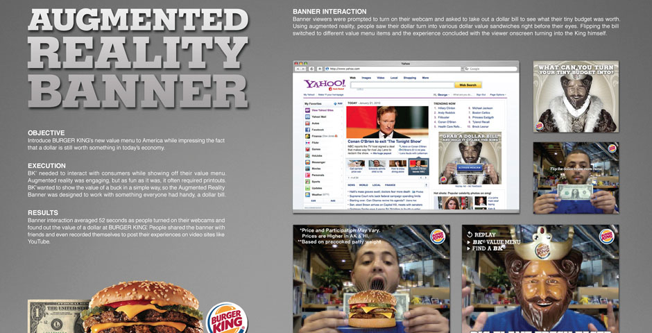Nominee - BK Augmented Reality Banner