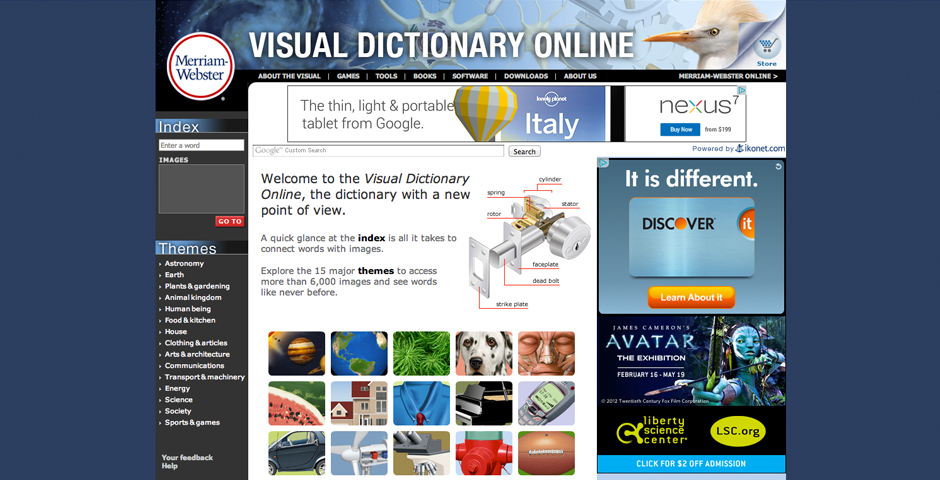 Nominee - The Visual Dictionary Online