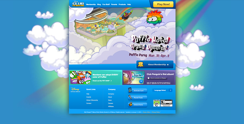 Webby Award Winner - Club Penguin