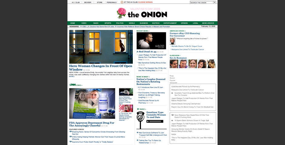 Webby Award Winner - The Onion