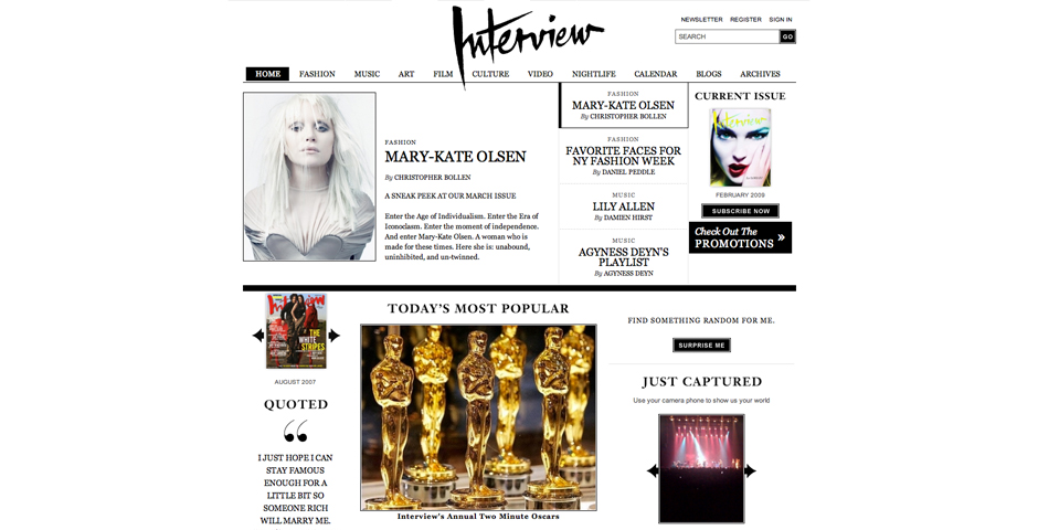 Nominee - Interview Magazine