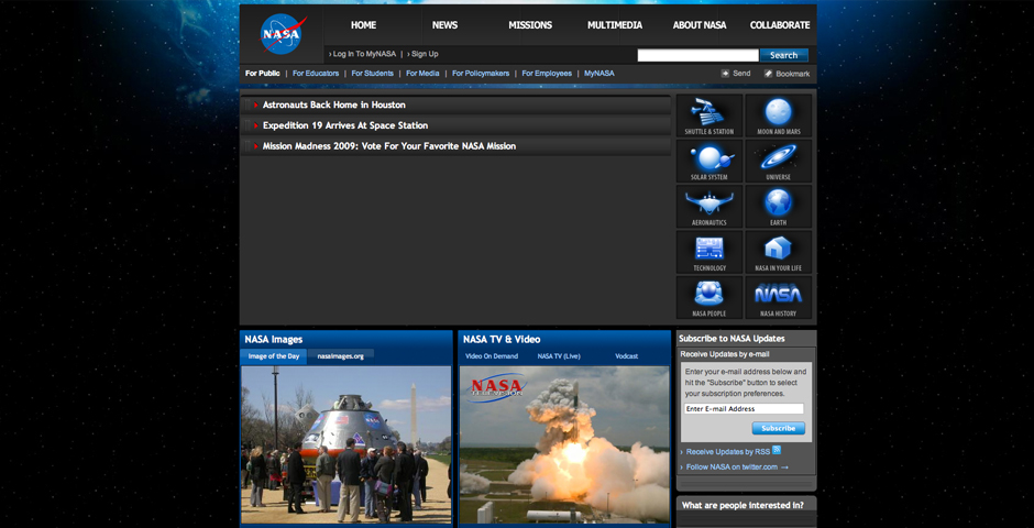 People's Voice - NASA Web Site