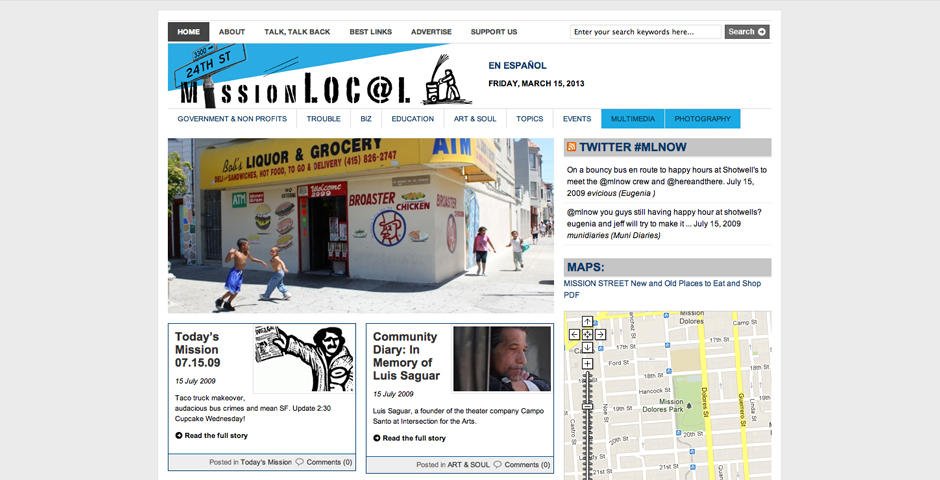 Webby Award Winner - Mission Loc@l