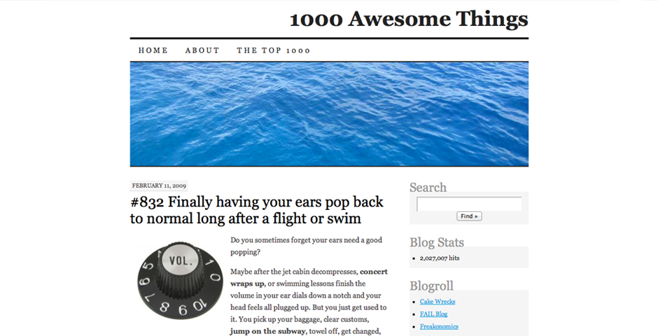 People's Voice / Webby Award Winner - 1000 Awesome Things